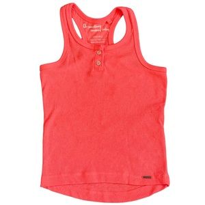 Zara Girls - Coral ribbed Tank Top.